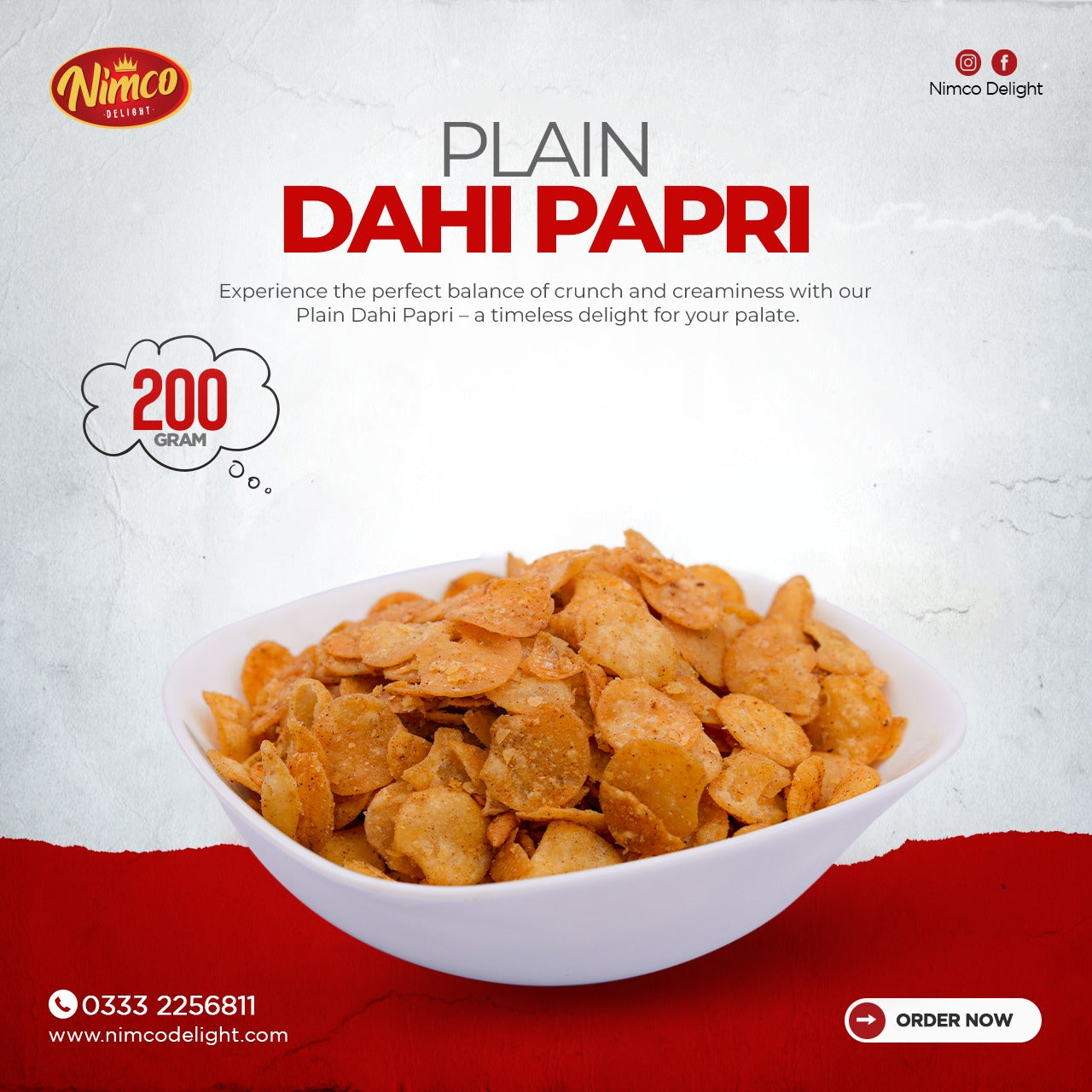 Plain Dahi Papri (200 grams)