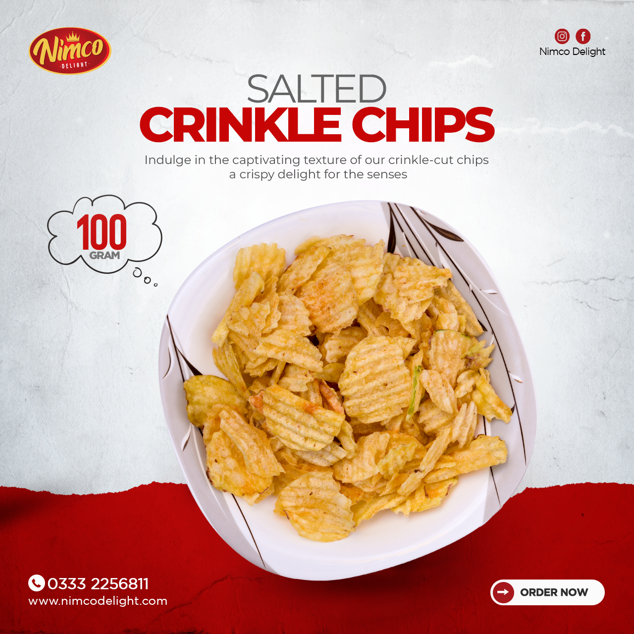 Salted Crinkle Chips (100 gm)