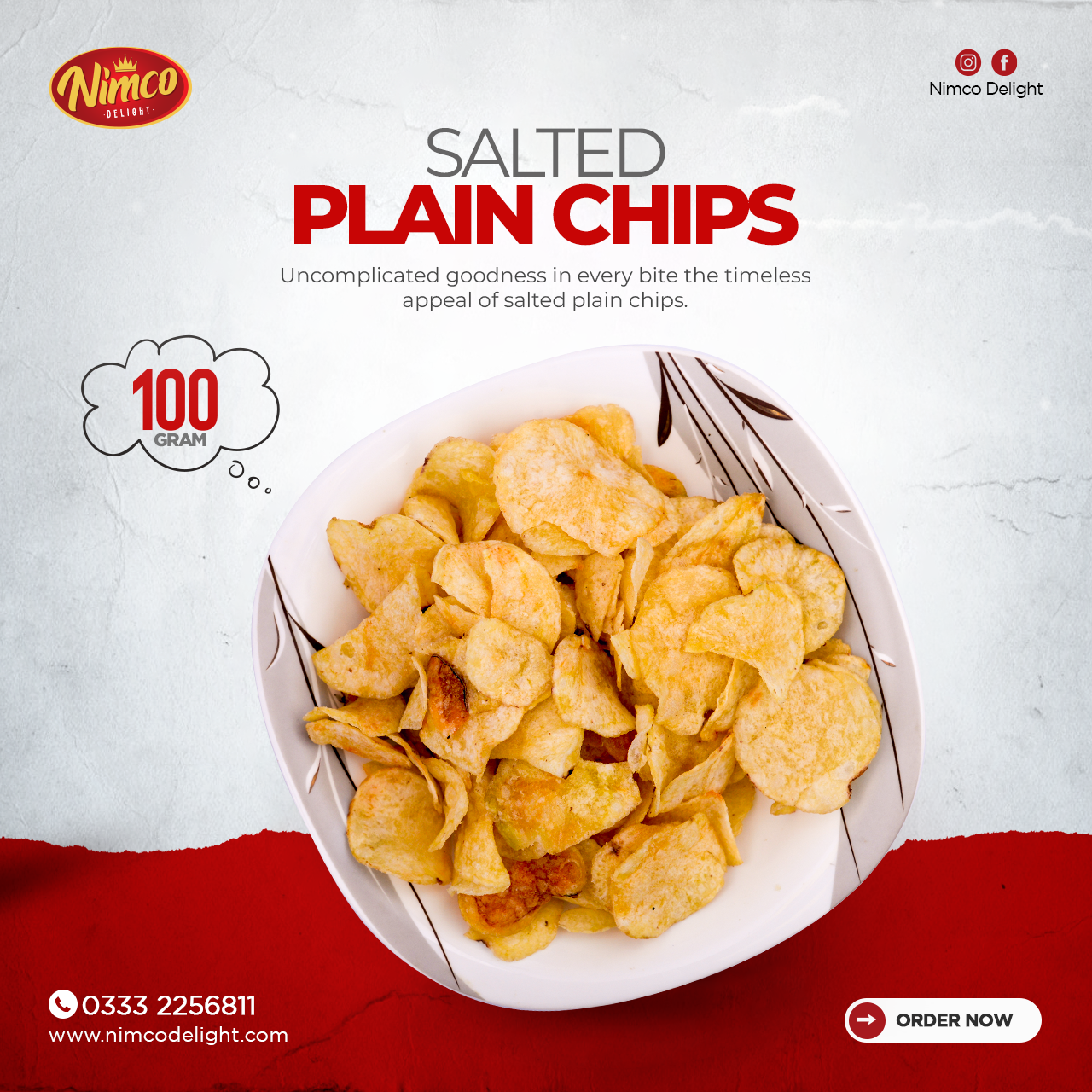 Salted Plain Chips (100 grams)