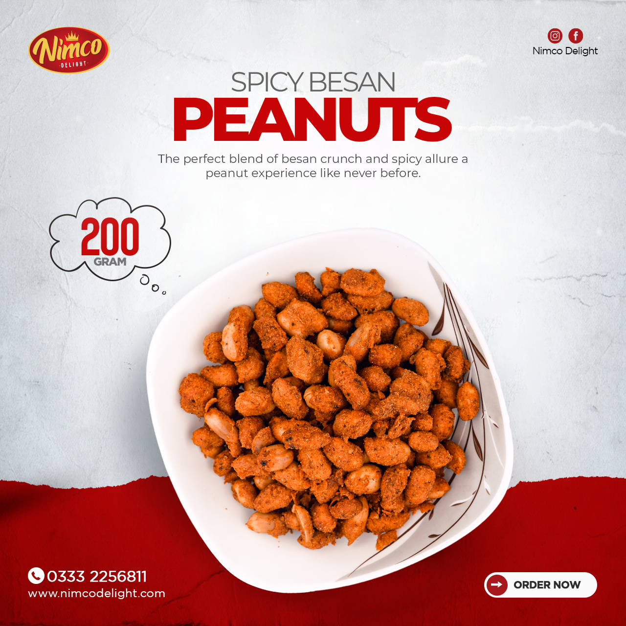 Spicy Besan Peanuts (200 grams)