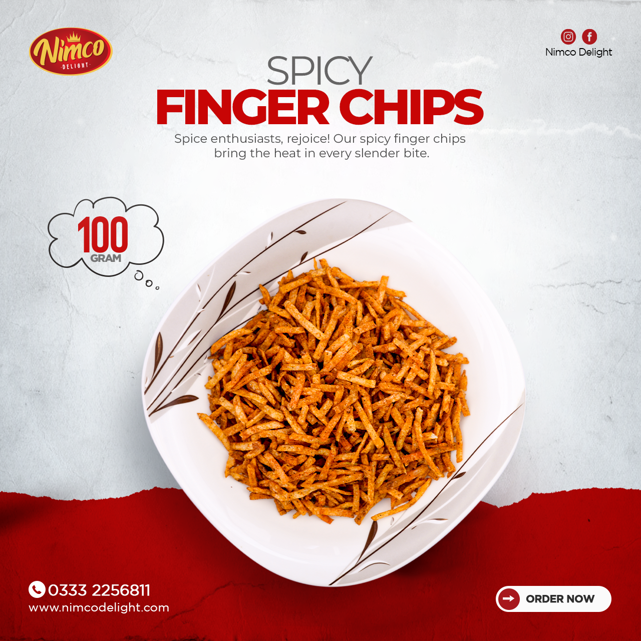 Spicy Finger Chips (100 gm)