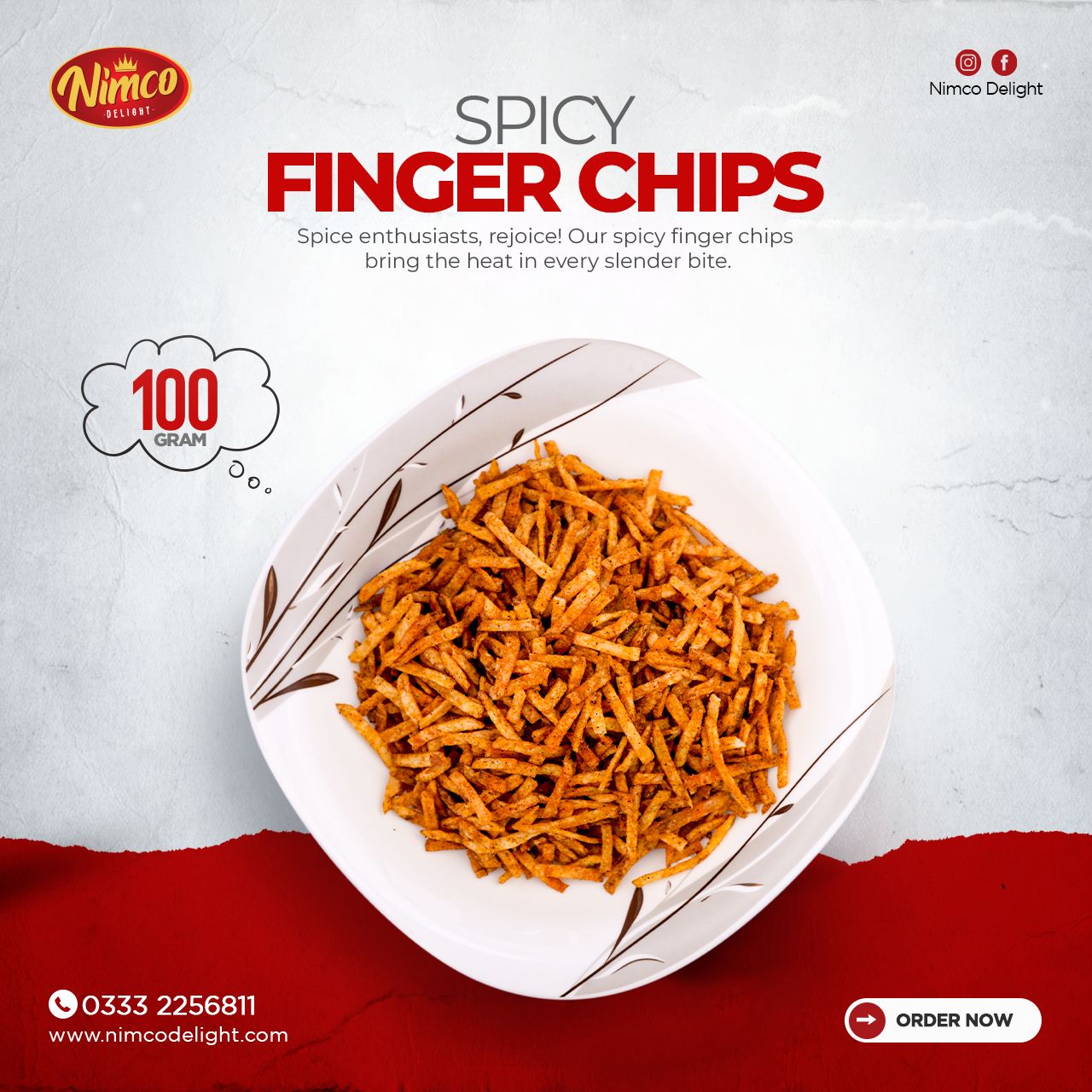 Spicy Finger Chips (100 gm)